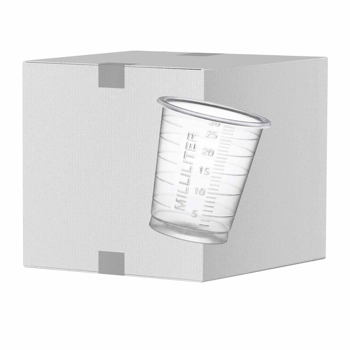 AMPri Med-Comfort ECO Einweg-Medizinbecher, 30 ml - 1 Karton = 60 Packungen à 80 Stück, Farbe: transparent
