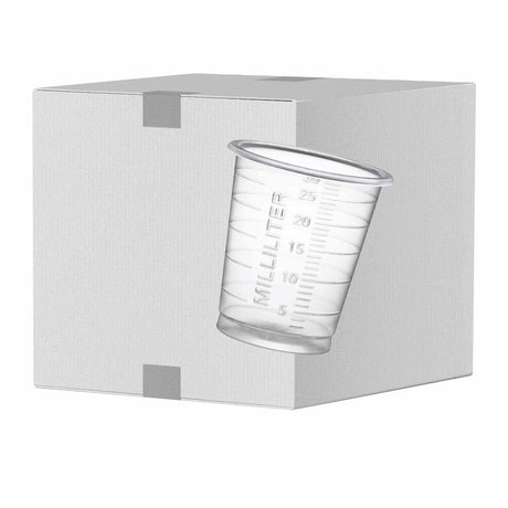 AMPri Med-Comfort ECO Einweg-Medizinbecher, 30 ml - 1 Karton = 60 Packungen à 80 Stück, Farbe: transparent