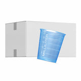AMPri Med-Comfort Basic Einweg-Medizinbecher, 30 ml - 1 Karton = 100 Packungen à 90 Stück, Farbe: blau