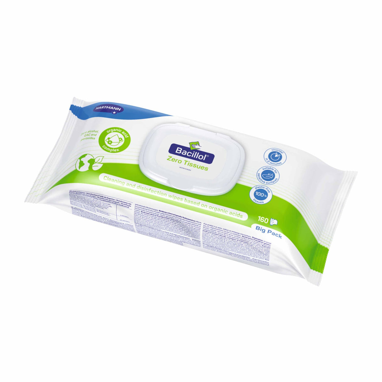 BODE Bacillol Zero Tissues Flächendesinfektionstücher Big-Pack 20 × 18 cm, materialschonend