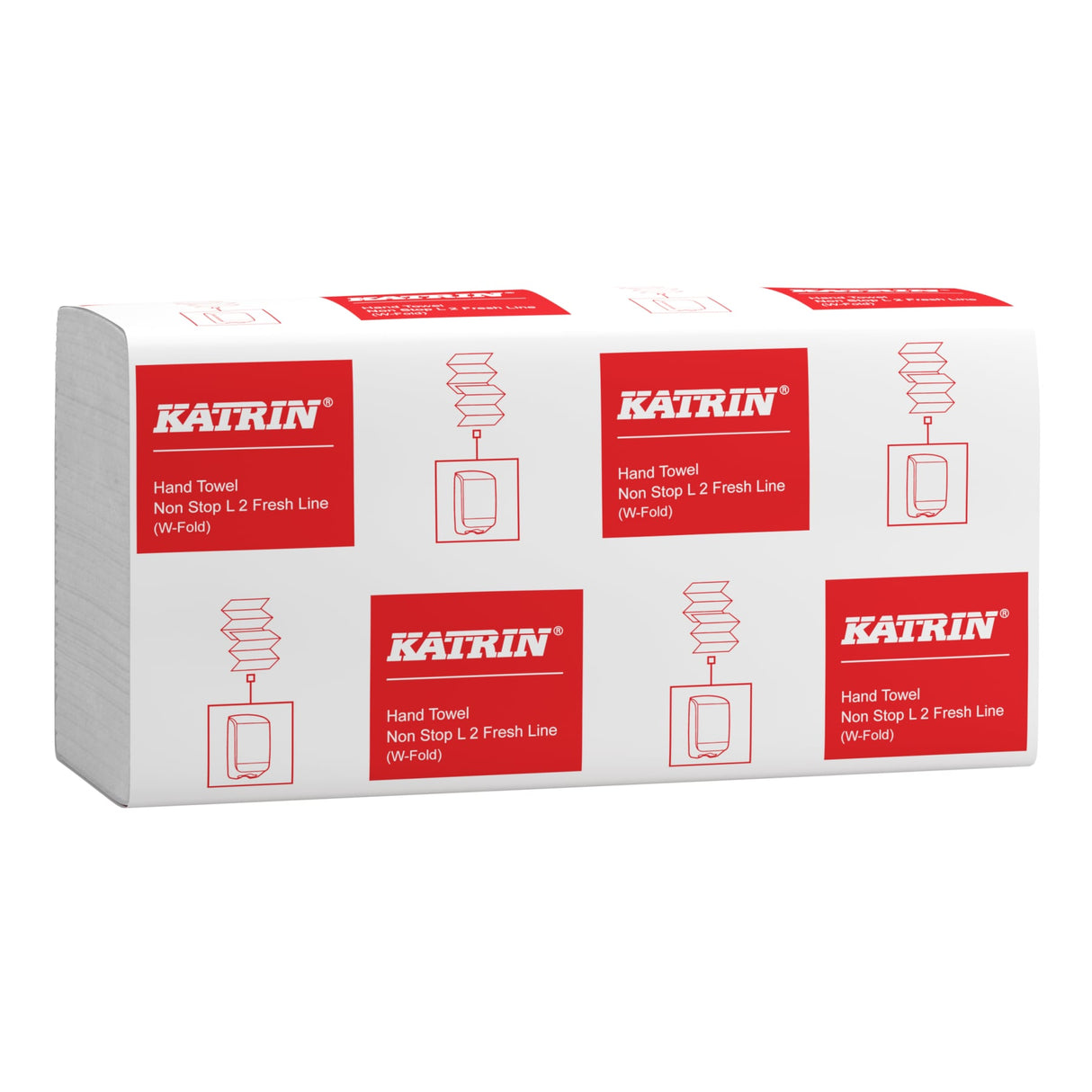 Katrin Falthandtuch Non Stop L 135, weiß, 20,3 x 32 cm, 2-lagig