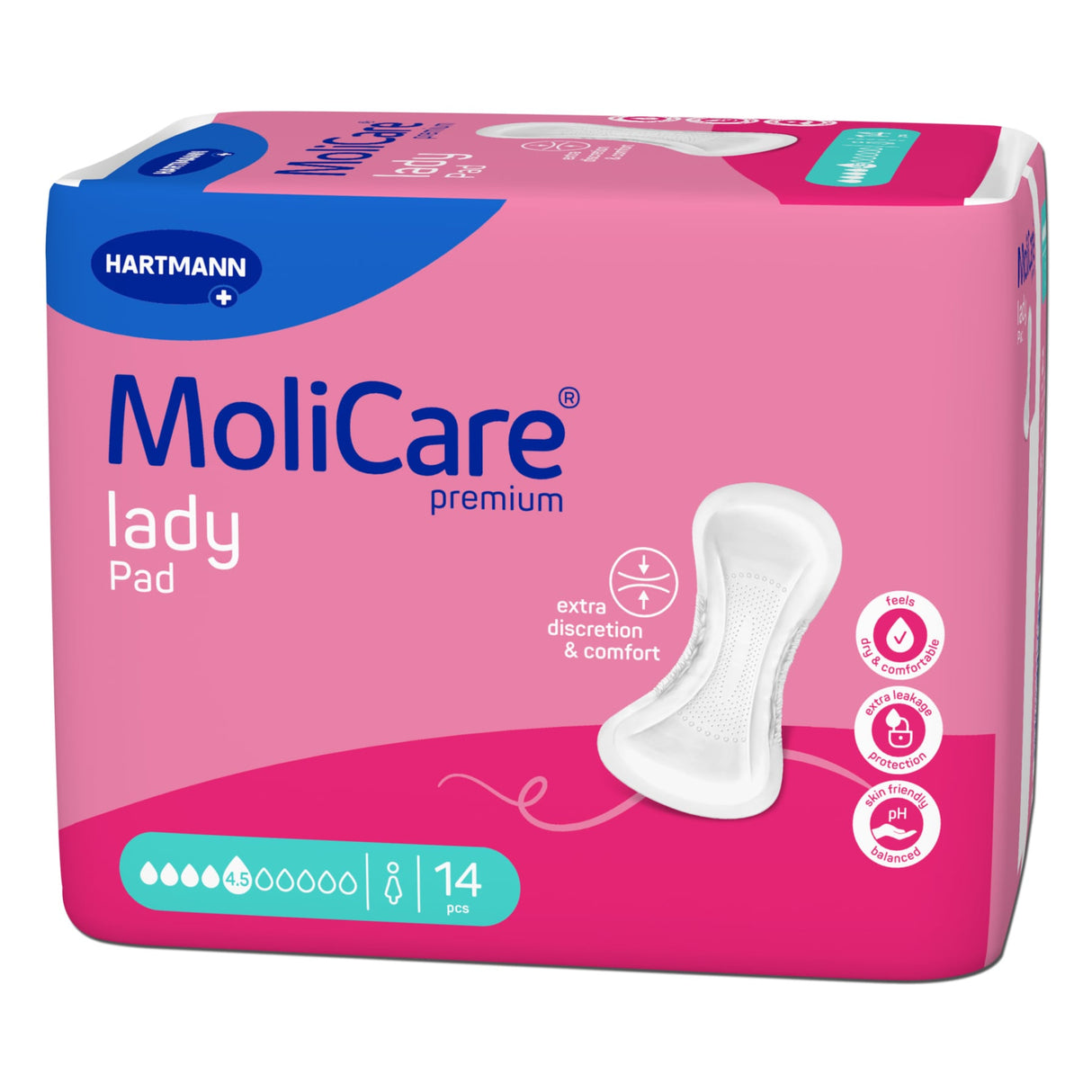 Hartmann MoliCare premium lady Pad Inkontinenzeinlagen, anatomisch geformt – für Frauen bei Blasenschwäche – Ansicht 2