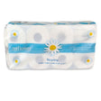 ZVG Toilettenpapier 3-lagig, weiß – 250 Blatt/Rolle, mit Blumendekor