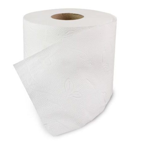 ZVG Toilettenpapier 3-lagig, hochweiß – 250 Blatt/Rolle, mit Blumendekor – Ansicht 2