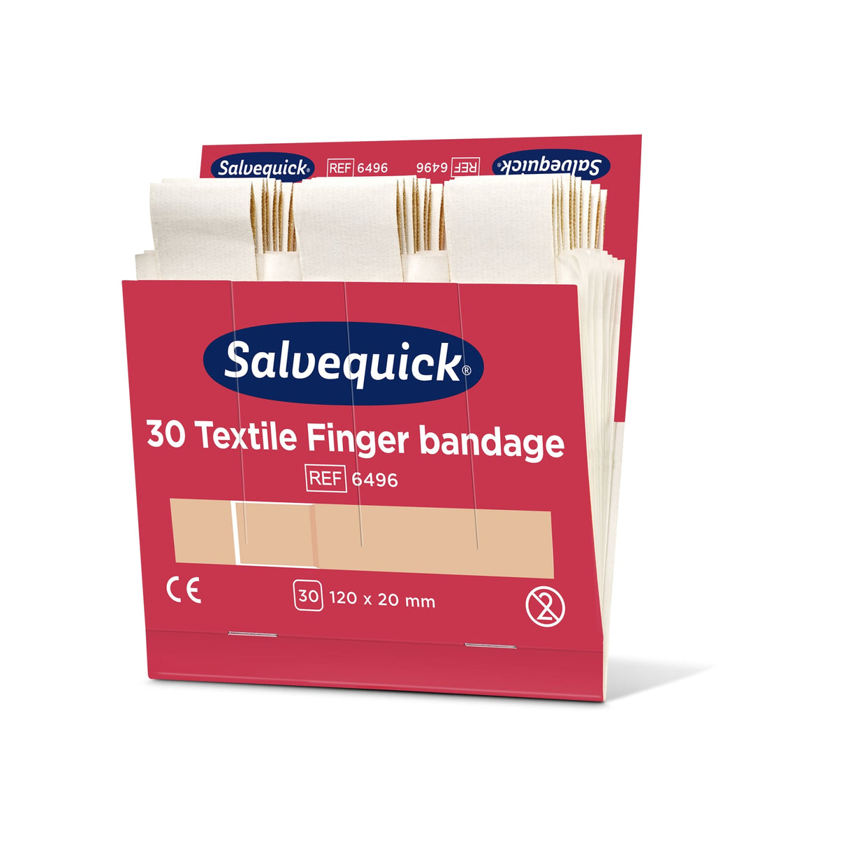 Cederroth Salvequick Textilpflaster, extra lang – 1 Box = 6 x 30 Stück – Ansicht 3