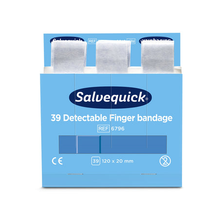 Cederroth Salvequick Blue Detectable Fingerverband, extra lang