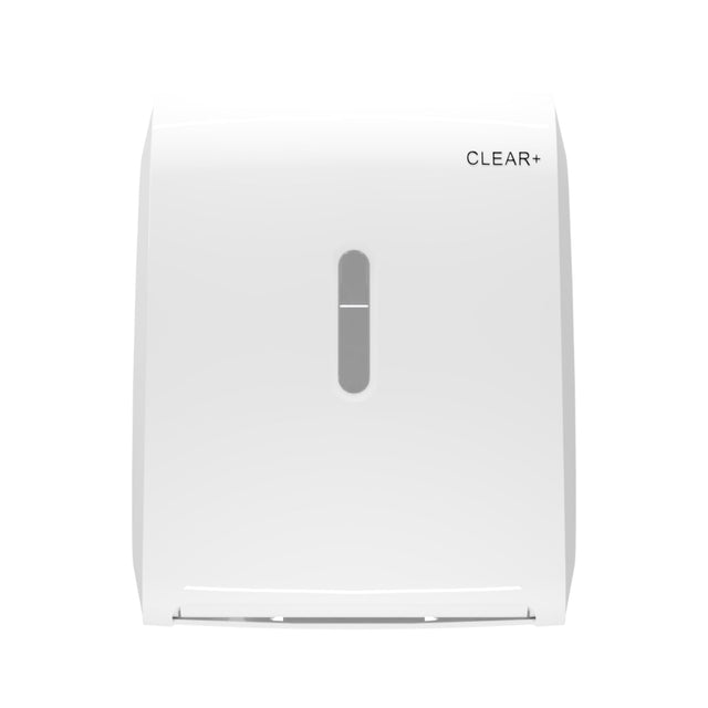 CWS Clear+ Handtuchrollenspender, abschließbar, batteriefrei, mit Sichtfenster