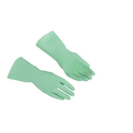 Vileda Professional Universal Nitrilhandschuhe, grün – Baumwoll-Innenbeflockung, 30 cm Länge