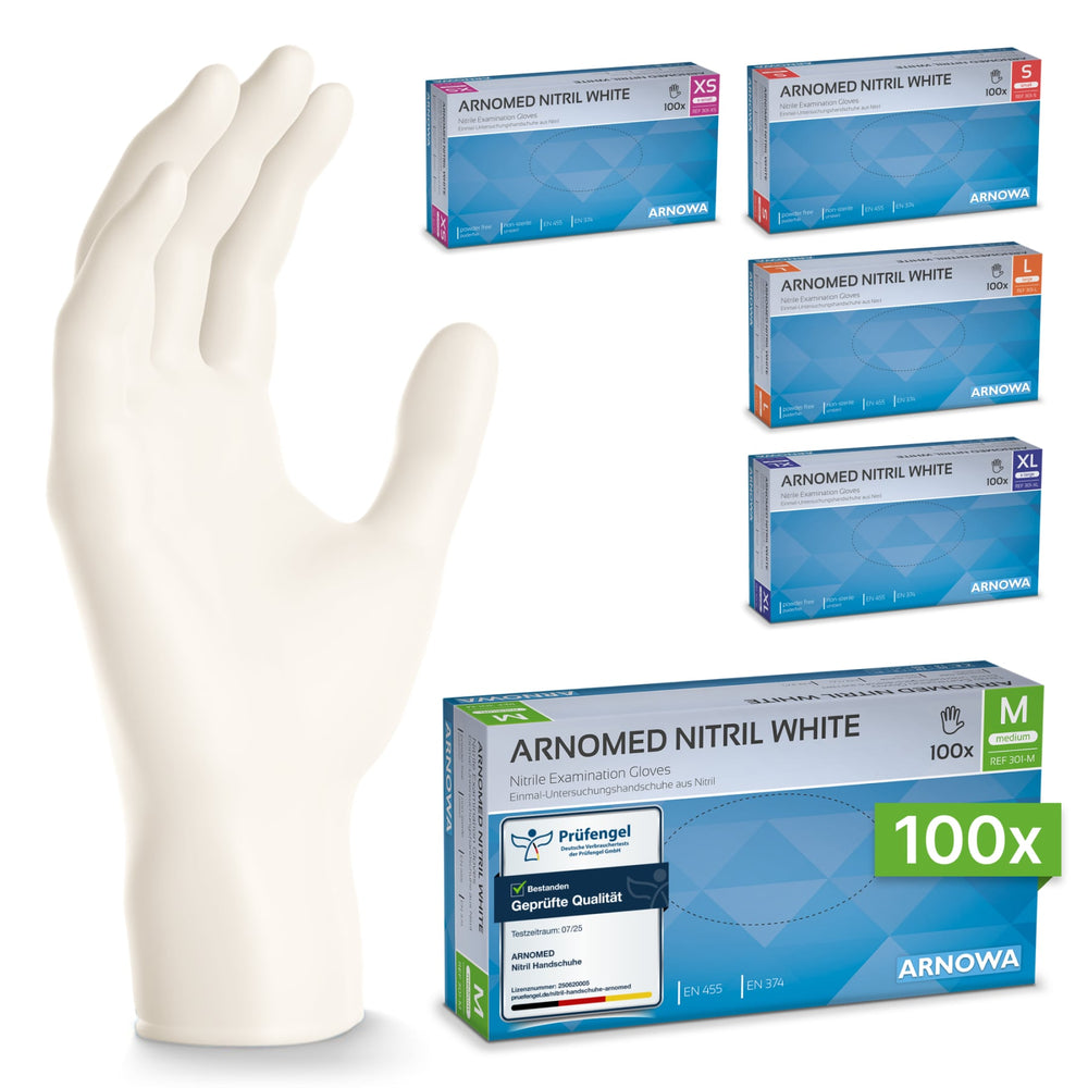 ARNOMED Nitril White Handschuhe, weiß –