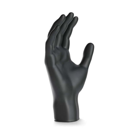 ARNOMED Nitril Midnight Black Einmalhandschuhe, puderfrei, schwarz – extra reißfest – Ansicht 3