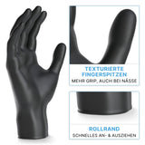 ARNOMED Nitril Black XTRA STRONG Einmalhandschuhe, puderfrei, schwarz – extra stark – Ansicht 4