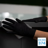 ARNOMED Nitril Black XTRA STRONG Einmalhandschuhe, puderfrei, schwarz – extra stark – Ansicht 8