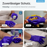 ARNOMED Nitril XTRA PURE Einmalhandschuhe, puderfrei, violett – frei von Akzeleratoren – Ansicht 6
