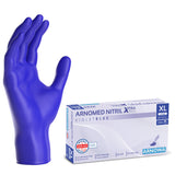 ARNOMED Nitril XTRA PURE Einmalhandschuhe, puderfrei, violett – frei von Akzeleratoren – Ansicht 3