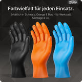 PROGRIP Nitril Diamond Orange Einmalhandschuhe, puderfrei – hohe Strapazierfähigkeit – Ansicht 9