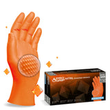 PROGRIP Nitril Diamond Orange Einmalhandschuhe, puderfrei – hohe Strapazierfähigkeit – Ansicht 3