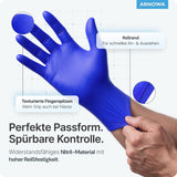 ARNOMED Nitril Ocean Blue Einmalhandschuhe, puderfrei, blau – Ansicht 5