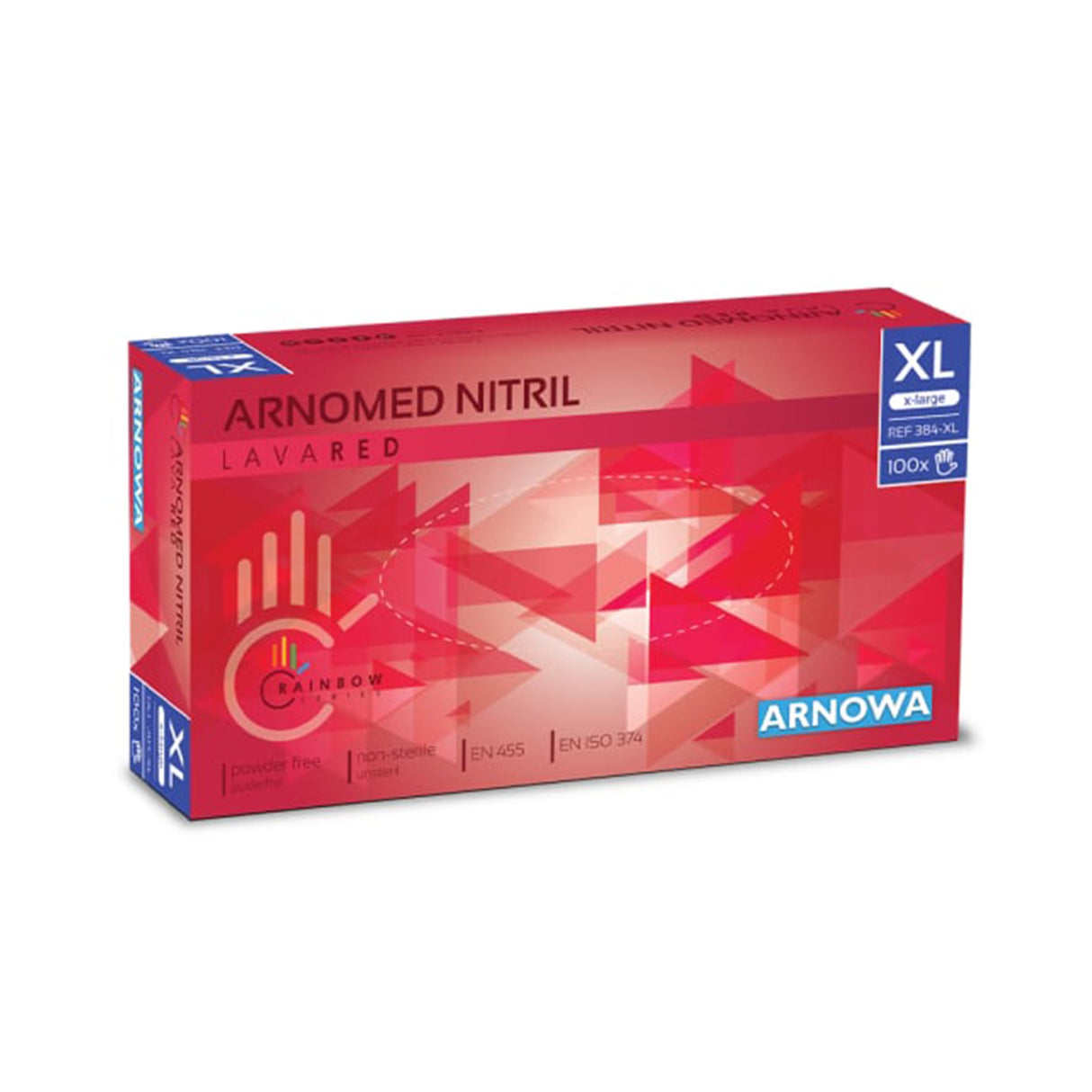 ARNOMED Nitril Lava Red Einmalhandschuhe, puderfrei, rot – Ansicht 1