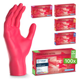 ARNOMED Nitril Lava Red Einmalhandschuhe, puderfrei, rot – Ansicht 4
