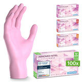 ARNOMED Nitril Blossom Rose Einmalhandschuhe, puderfrei, rosa – Ansicht 4