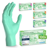 ARNOMED Nitril Peppermint Green Einmalhandschuhe, puderfrei, grün – Ansicht 4