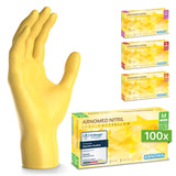 ARNOMED Nitril Sunflower Yellow Einmalhandschuhe, puderfrei, gelb – Ansicht 4