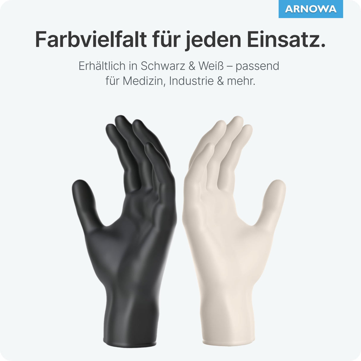 ARNOMED Latex Einmalhandschuhe, puderfrei, naturfarben, reißfest – Ansicht 10