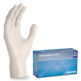 ARNOMED Latex Einmalhandschuhe, puderfrei, naturfarben, reißfest – Ansicht 3
