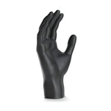 ARNOMED Latex Einmalhandschuhe, puderfrei, schwarz, extra strapazierfähig – Ansicht 2