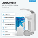 ARNOMED Desinfektionsmittelspender, ABS Kunststoff, weiß, individuell dosierbar – Ansicht 6