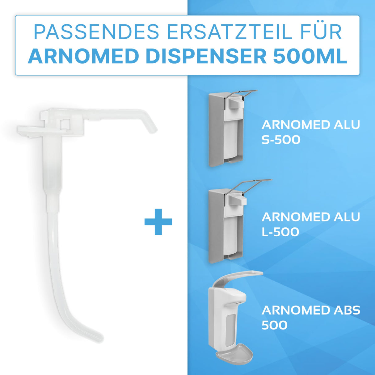 ARNOMED Ersatzpumpe für Desinfektionsmittelspender, weiß – Ansicht 2