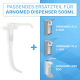 ARNOMED Ersatzpumpe für Desinfektionsmittelspender, weiß – Ansicht 2