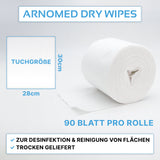 ARNOMED Dry Wipes Vliestuchrolle, weiß, saugstark, 28 x 30 cm – Ansicht 2