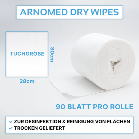 ARNOMED Dry Wipes Vliestuchrolle, weiß, saugstark, 28 x 30 cm – Ansicht 2