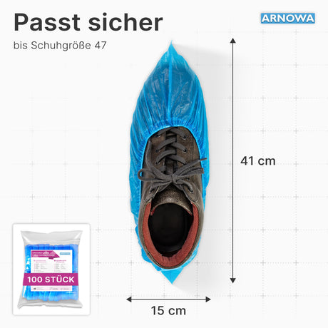 ARNOMED COVER Überziehschuhe, CPE, blau, wasserabweisend – Ansicht 4