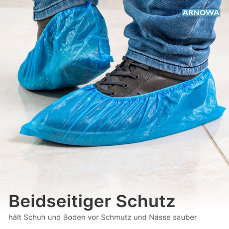 ARNOMED COVER Überziehschuhe, CPE, blau, wasserabweisend – Ansicht 6