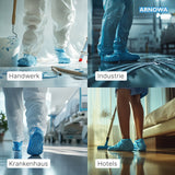 ARNOMED COVER Überziehschuhe, CPE, blau, wasserabweisend – Ansicht 7
