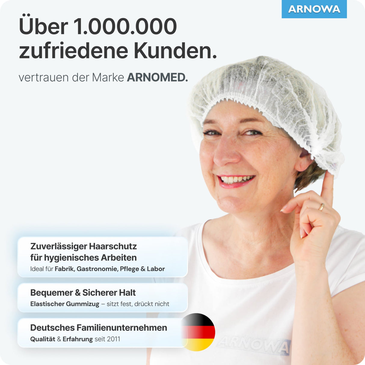 ARNOMED COVER Klipphauben mit Gummizug, 52 cm, weiß – Ansicht 7