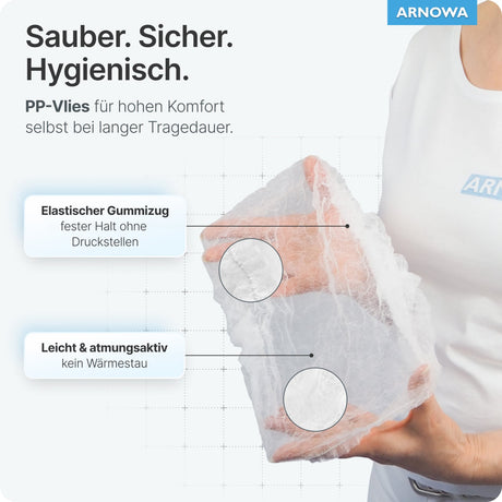 ARNOMED COVER Klipphauben mit Gummizug, 52 cm, weiß – Ansicht 3