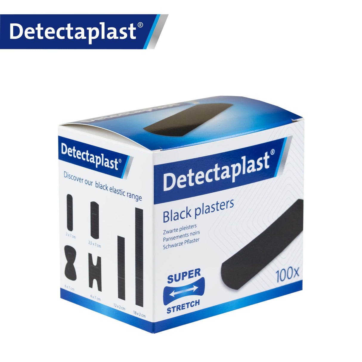 Detectaplast Super Stretch black Pflaster, schwarz – stark dehnbar und hypoallergen – Ansicht 6