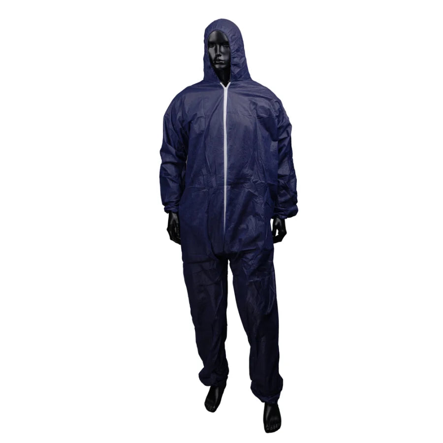 AMPri Med-Comfort Einwegoverall mit Kapuze, PP, blau