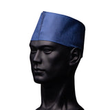 AMPri Schiffchenmützen, Vlies, unisize, weiß - 1 Karton = 5 Packungen à 100 Stück, Farbe: blau