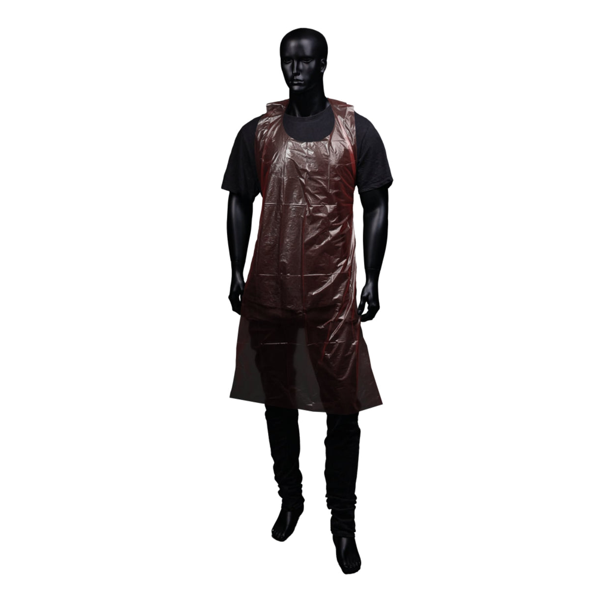 AMPri Med-Comfort Einwegschürze, 80 × 125 cm, gelb - 1 Karton = 10 Packungen à 100 Stück, Farbe: rot