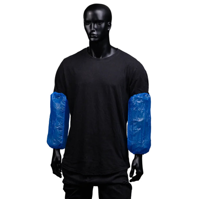 AMPri MED-COMFORT Ärmelschoner, PE, blau, 20 x 40 cm - 1 Karton = 20 Packungen à 100 Stück, Farbe: blau