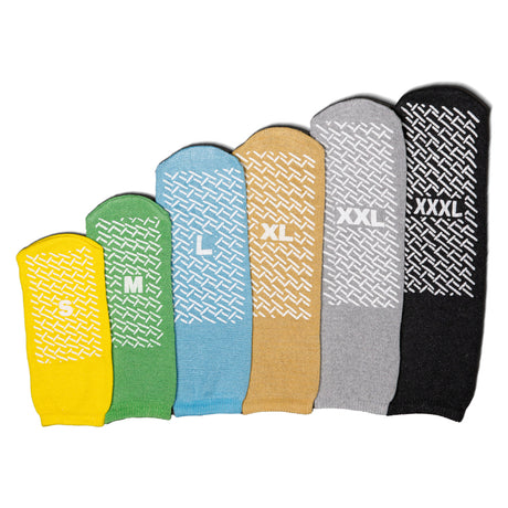 AMPri ECO-PLUS Antirutschsocken mit doppelseitigen Noppen - 1 Paar, Größe S (Gr. 35 - 36), Farbe: gelb