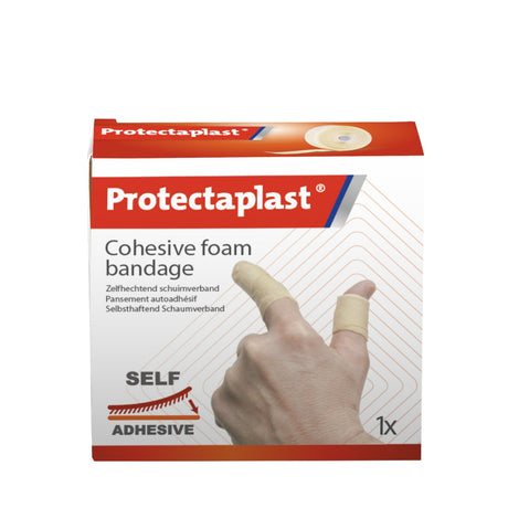 Protectaplast Foam Bandage Schaumverband, beige – klebstofffrei, elastisch, wasserfest