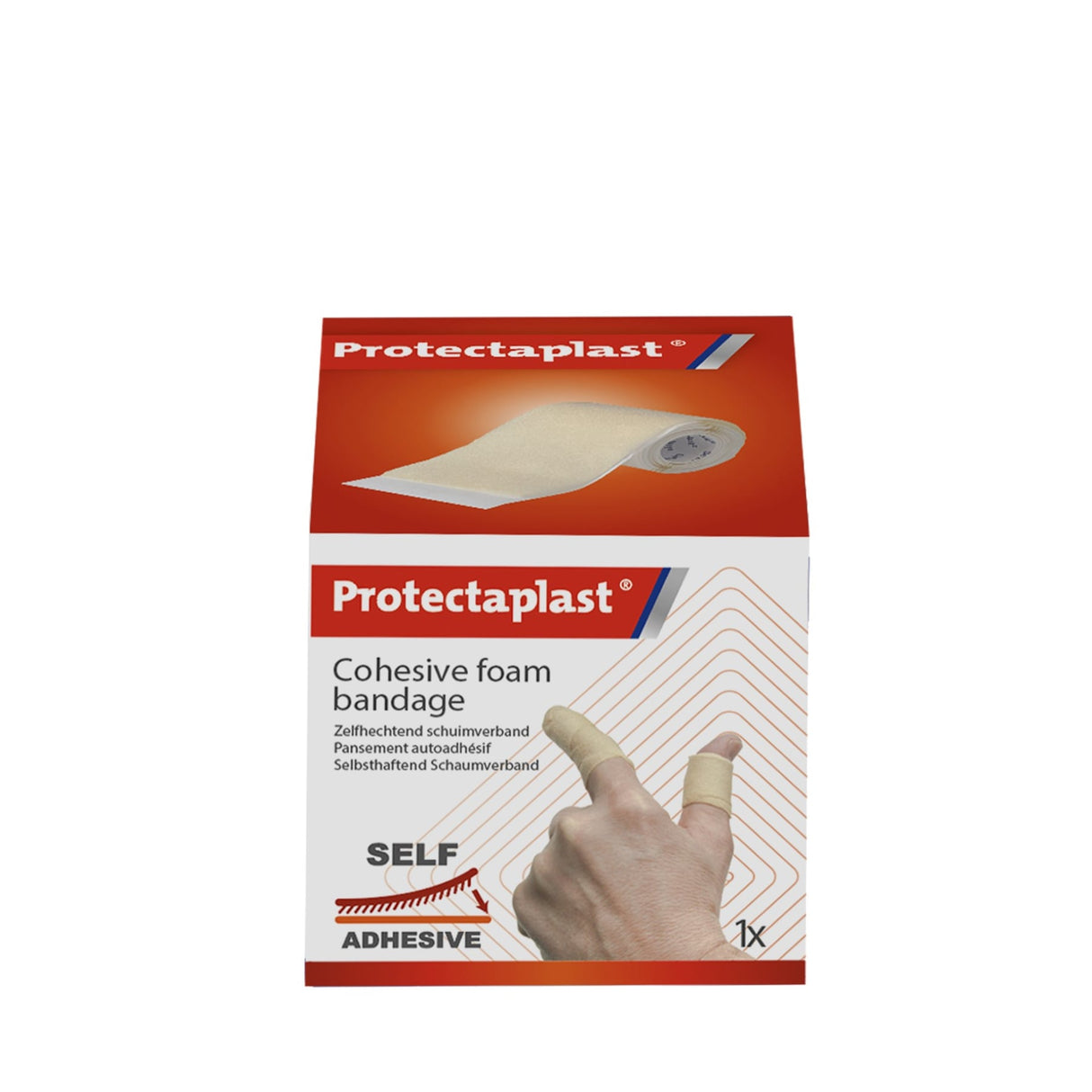 Protectaplast Foam Bandage Schaumverband, beige – klebstofffrei, elastisch, wasserfest – Ansicht 4