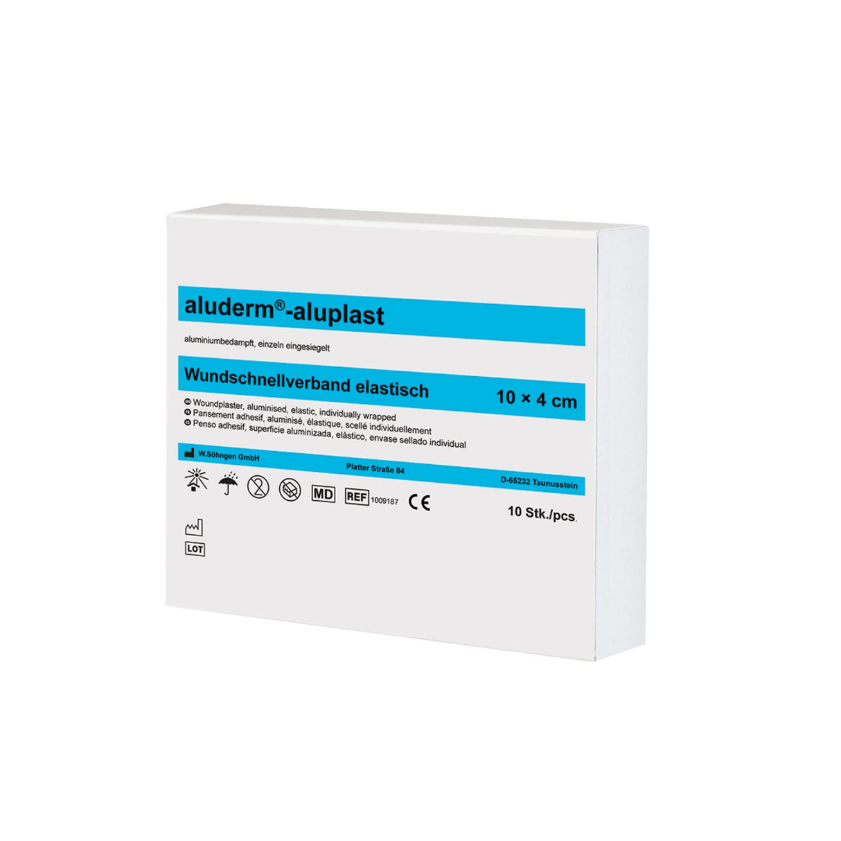 Söhngen aluderm-aluplast Wundverbandpflaster, 10 cm – Ansicht 3