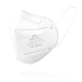 AMPri SolidSafety FFP2 NR Atemschutzmaske, einzeln verpackt - 1 Packung = 5 Stück, Farbe: weiß
