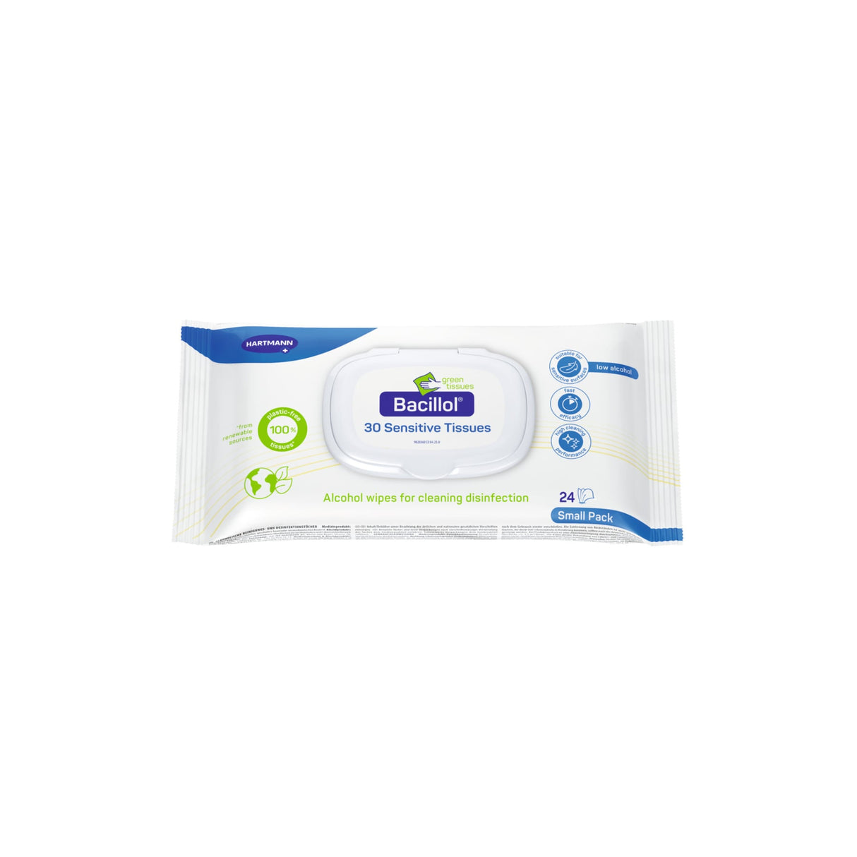Bacillol 30 Sensitive Tissues Desinfektionstücher, alkoholisch – plastikfrei und reißfest